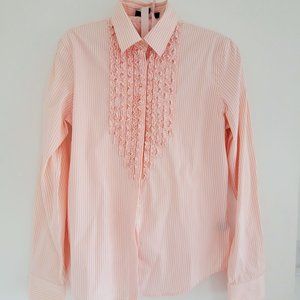 Ralph Lauren Button Down  Ruffled Shirt, M